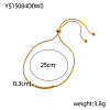 304 Stainless Steel Round Beaded Round Snake Chains Slider Bracelet for Women BJEW-A26-03-24-1-2