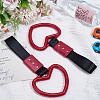 2Pcs ABS Plastic Heart Rear Bumper Warning Handle Ring HJEW-SP0001-49C-4