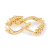 Rack Plating Brass Cubic Zirconia Hoop Earring Findings KK-S374-04G-01-2