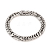 304 Stainless Steel Cuban Link Chain Bracelets BJEW-G766-01P-01-4