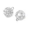 Brass Pave Clear Cubic Zirconia Charms CU-CBAD360-08P-04-2