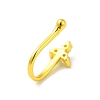 Clear Cubic Zirconia Flower Clip on Nose Rings LS-AJEW-F059-02G-2