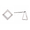 Anti-Tarnish Rhodium Plated 925 Sterling Silver Stud Earring Findings STER-F048-28P-7
