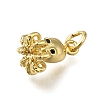 Brass Micro Pave Clear Cubic Zirconia Charms X-ZIRC-I070-076G-2