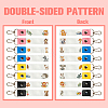 PU Leather & Cotton Name Marker Keychain AJEW-WH0514-012-3