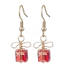 304 Stainless Steel Gift Dangle Earrings EJEW-JE06684-5