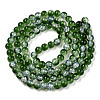 Transparent Crackle Baking Painted Glass Beads Strands DGLA-T003-01B-04-2