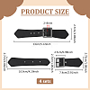 4Pcs Leather Sew on Toggle Buckles FIND-FG0005-62B-2