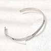 304 Stainless Steel Textured Open Cuff Bangles for Women SA-CBAC920-11P-2