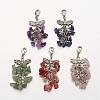 Natural Gemstone Big Pendants HJEW-JM00230-1