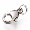 304 Stainless Steel Lobster Claw Clasps X-STAS-G240-01D-P-4
