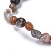 Natural Ocean Jasper Bead Stretch Bracelets X-BJEW-K213-32-3