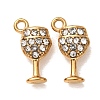 304 Stainless Steel Rhinestone Pendants STAS-L318-18G-05-1