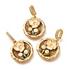 Brass Micro Pave Cubic Zirconia Pendents KK-R212-03G-03-1