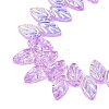 Electroplate Transparent Glass Beads Strands EGLA-N056-03A-07-3