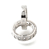 Brass Micro Pave Clear Cubic Zirconia Beads KK-V008-14A-P-1