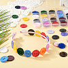 80Pcs 20 Colors 4-Hole Resin Buttons BUTT-TA0001-29A-7