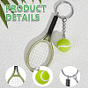 6Pcs 6 Colors Sports Theme Plastic Keychains KEYC-CY0001-05-5