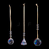3Pcs 3 Styles Glass Suncatchers for Outdoor Garden Hanging Decoration HJEW-TADJ0001-01-3
