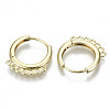 Brass Huggie Hoop Earring KK-N227-61-NF-2