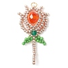 Beaded Tulip Charms PALLOY-MZ00449-03-1