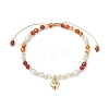 Natural Round Mixed Gemstone Beads Braided Beads Bracelets for Women BJEW-JB11658-3