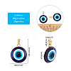 Handmade Evil Eye Lampwork Pendants STAS-NB0001-42-5