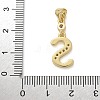 Brass Micro Pave Cubic Zirconia Pendants KK-M319-02G-S-3