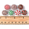 42Pcs 7 Colors Christmas Theme Printed Natural Wooden Beads WOOD-FS0001-04-6