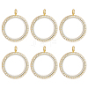 6Pcs Alloy Magnetic Locket Pendants FIND-ME0003-67G-1