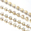 Brass Rhinestone Strass Chains CHC-T002-SS12-02C-3