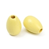 Spray Painted Wood European Beads WOOD-F017-10B-2