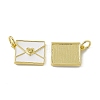 Rack Plating Brass Enamel Pendants KK-C007-02G-3