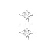 S925 sterling silver four-pointed star earrings AW5545-1