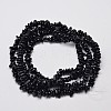 Natural Black Tourmaline Chip Bead Strands X-G-L444-08-3