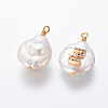 Natural Cultured Freshwater Pearl Pendants PEAR-L027-01Z-2