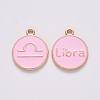 Alloy Enamel Pendants ENAM-S124-01B-09K-1