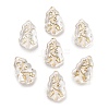 Metal Enlaced Transparent Acrylic Beads LS-X-MACR-M045-09-1
