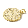 Brass Enamel Micro Pave Cubic Zirconia Pendants KK-Z042-24G-02-2