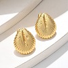 304 Stainless Steel Stud Earrings EJEW-U047-25G-3