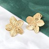 Ion Plating(IP) 304 Stainless Steel Stud Earrings EJEW-Z022-22G-1