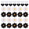 Gorgecraft 60Pcs 4 Style Sunflower & Love Heart Shape Computerized Embroidery Cloth Iron on/Sew on Patches DIY-GF0006-77-1