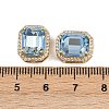 Brass Micro Pave Cubic Zirconia Multi-Strand Links KK-B150-28G-03-3