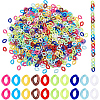 1000Pcs 10 Colors Opaque Acrylic Linking Rings OACR-PH0001-91-1