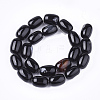 Natural Black Agate Beads Strands X-G-T118-06-2