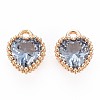 Brass Micro Pave Cubic Zirconia Charms KK-S356-773A-1