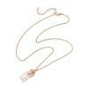 Copper Wire Wrapped Empty Glass Bottle Pendant 304 Stainless Steel Cable Chain Necklaces for Women Men NJEW-JN05276-4