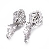 Anti-Tarnish Rhodium Plated 925 Sterling Silver Pendant Bails STER-L058-021P-2