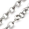 304 Stainless Steel Rolo Chain Necklace for Men Women NJEW-JN03651-4