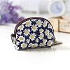 Cartoon Flower Printed Cloth Zipper Wallets PW-WGE0DD7-02-1